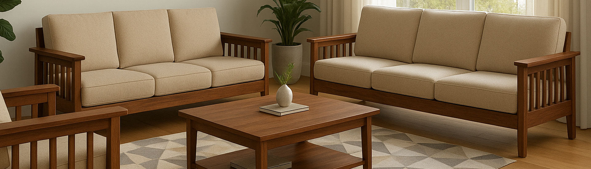 Wooden Sofa Sets