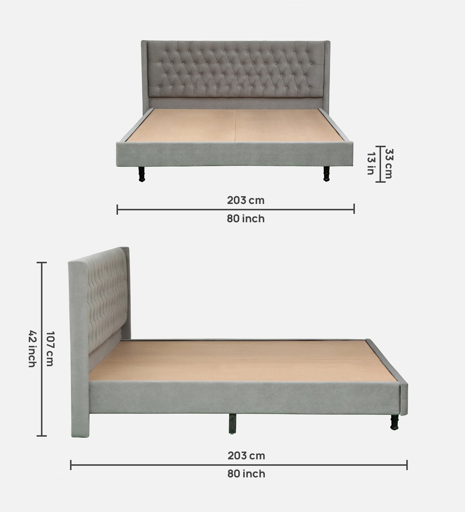 Comfora Luxury Comfort Upholstered Bed – Sleek & Durable