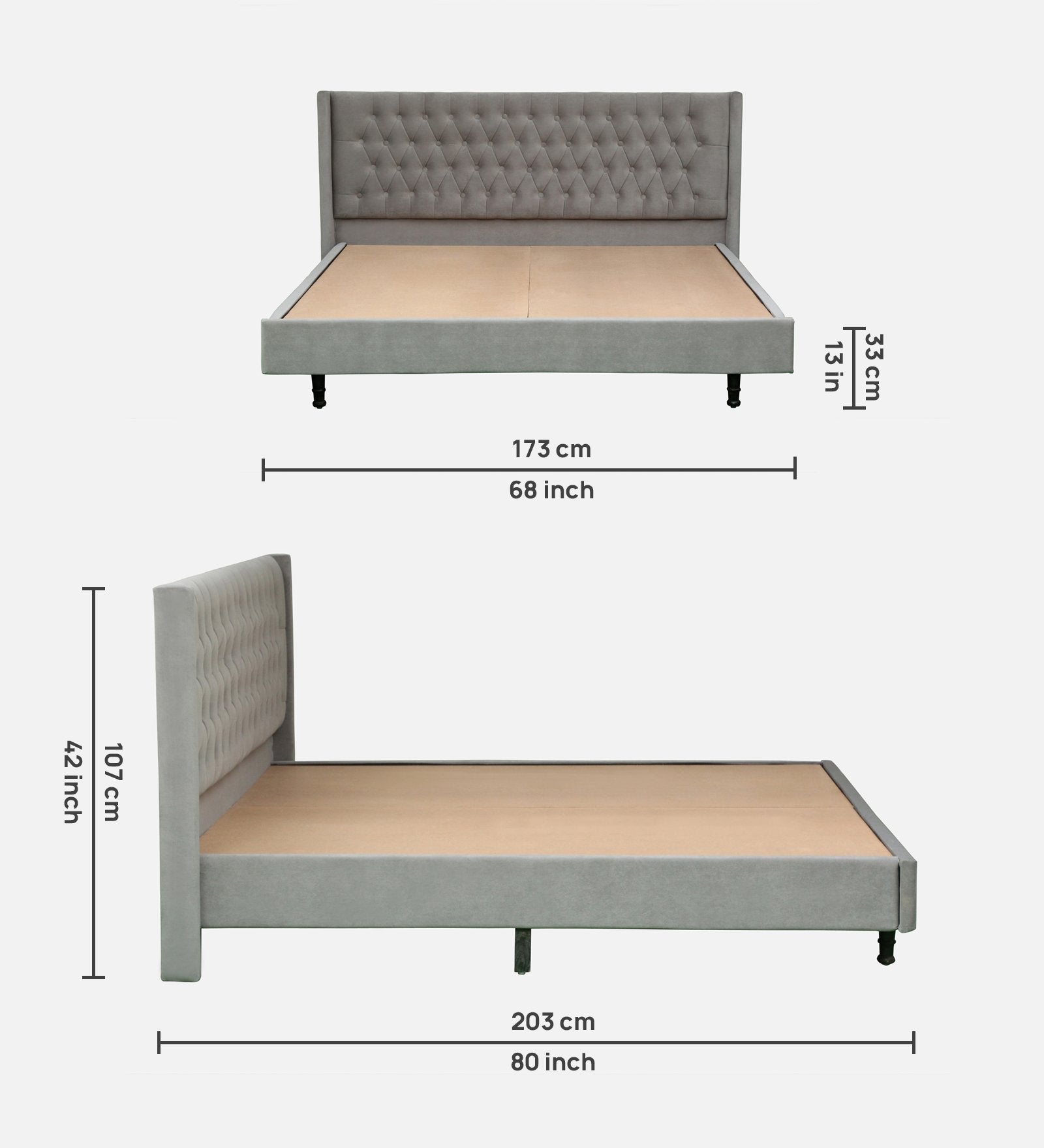 Comfora Luxury Comfort Upholstered Bed – Sleek & Durable
