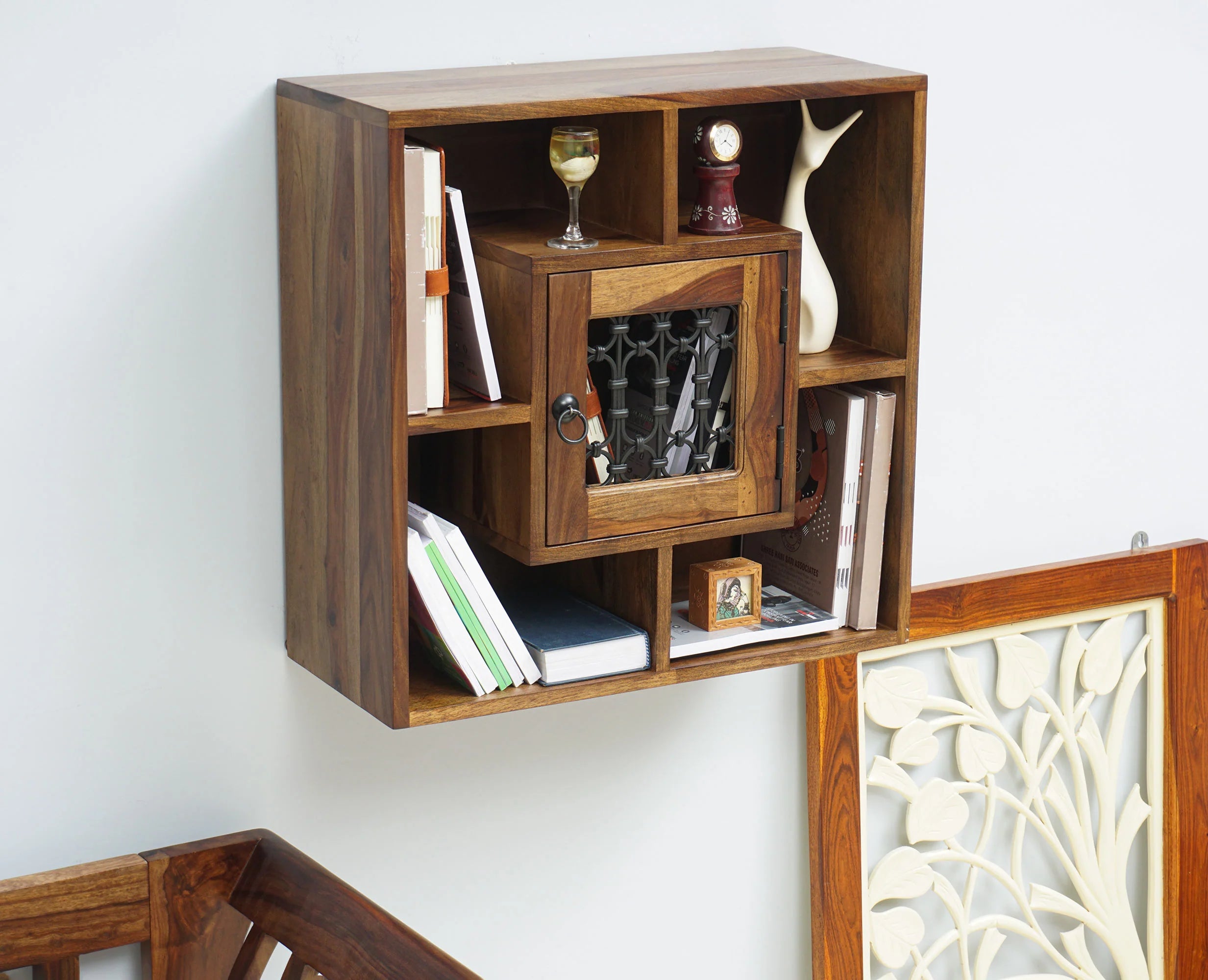 Sitnex Wooden Wall Shelve One Door