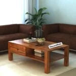 Mochaire Solid Sheesham Wood Coffee Table