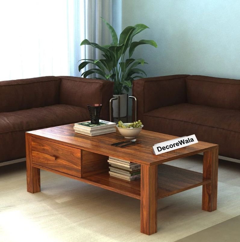 Mochaire Solid Sheesham Wood Coffee Table