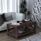 Caffiero Solid Sheesham Wood Coffee Table