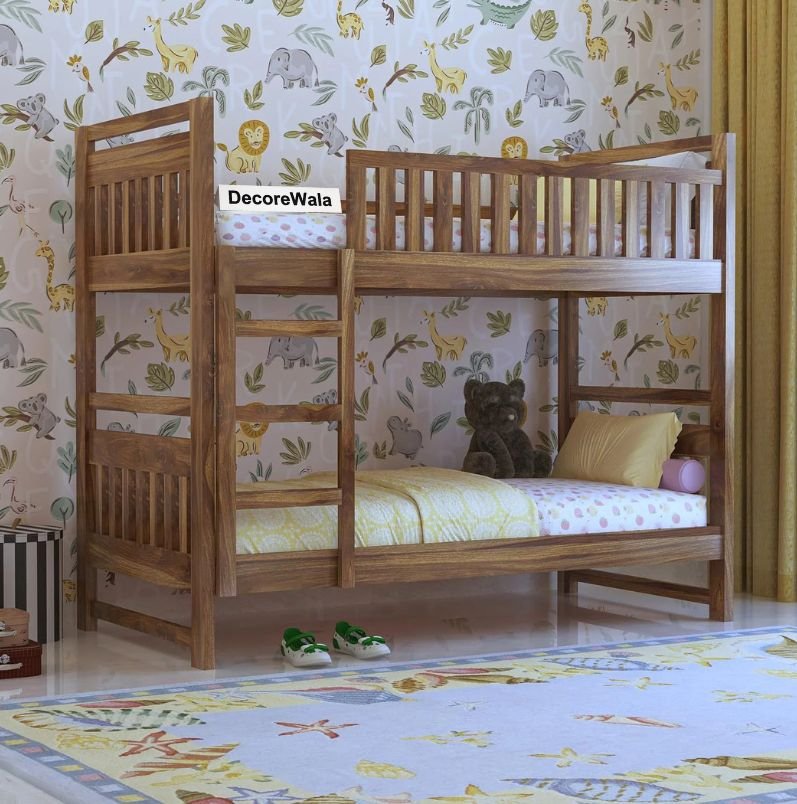 Timblyn Solid Sheesham Wood Bunk Bed (Without Storage)