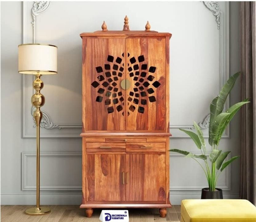 Mandir Design for Home Wooden Temple Modern Pooja unit