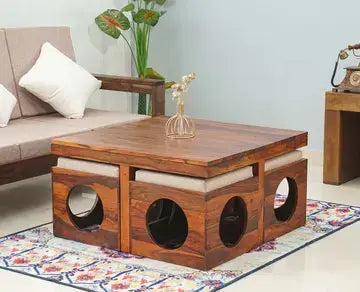 Nagpur Coffee Table with 4 Stools