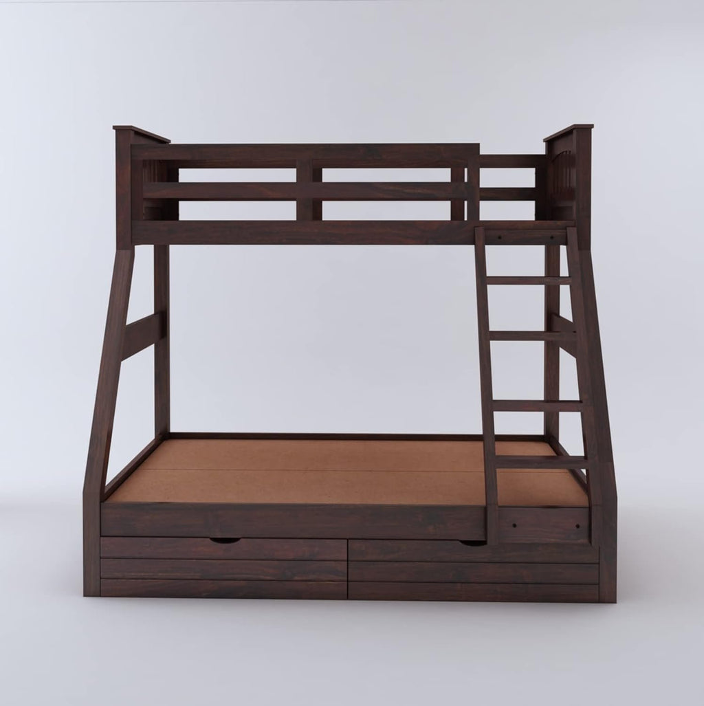 Stackel Solid Sheesham Wood Bunk Bed