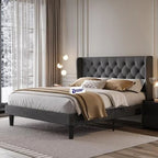 Modern Upholstered King Size Bed | Premium Fabric Bed
