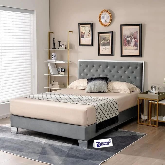 Modern Upholstered King Size Bed | Premium Fabric Bed