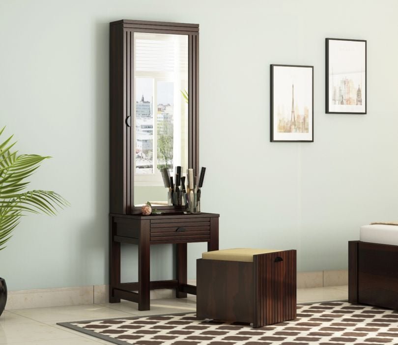 Velvetra Dressing Table with Stool and Storage