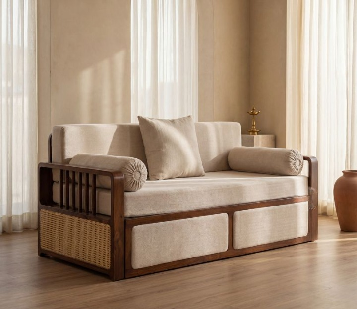wooden sofa cum bed