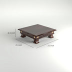 Solid Wood Rajasthani Chowki for Pooja | Puja Chowki Big