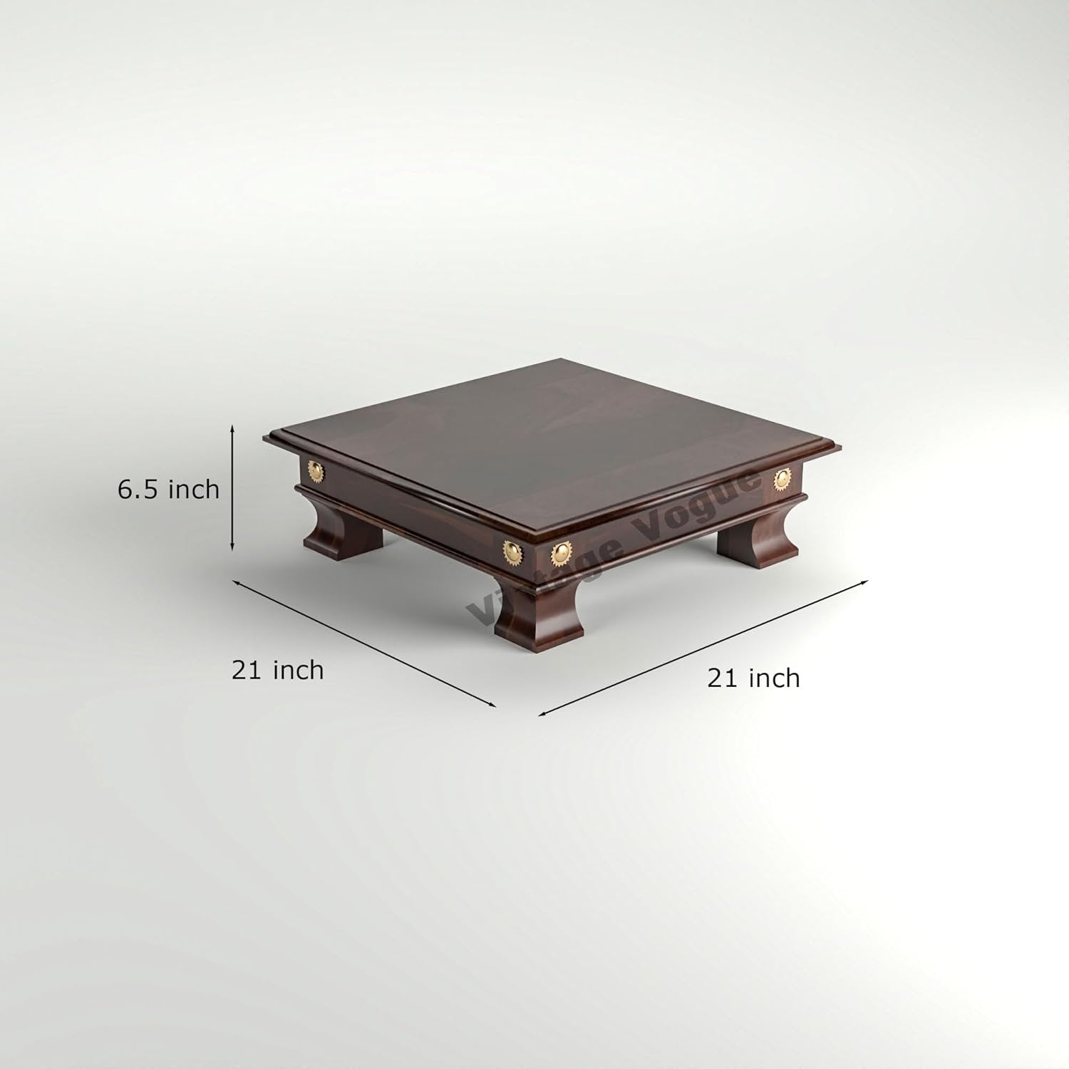 Solid Wood Rajasthani Chowki for Pooja | Puja Chowki Big