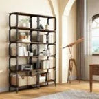 Rack Metal & Wood Book Shelf | Metal Frame Modern Book Shelf Rack(Set Off 1)
