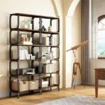 Rack Metal & Wood Book Shelf | Metal Frame Modern Book Shelf Rack(Set Off 1)