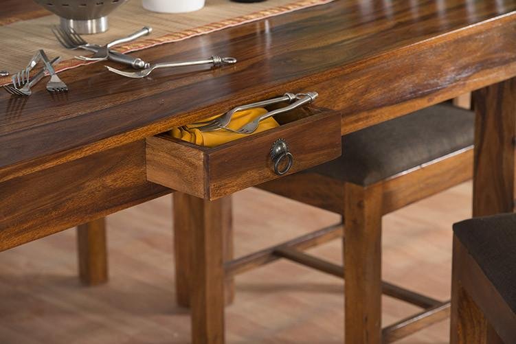Solid Wood Turner Dining Set ( With Bench & Drawers )