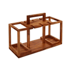 Solid Wood Basket Bar Trolley for Bed & Garden
