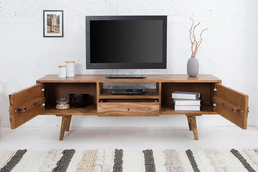 Solid Wood Million Tv Unit with 2 Doors & Drawer