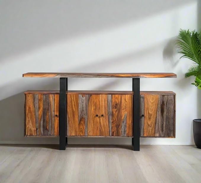 Sideboard Cabinet for Living Room | Kitchen Cabinets 4 Door | Storage Unit for Bedroom