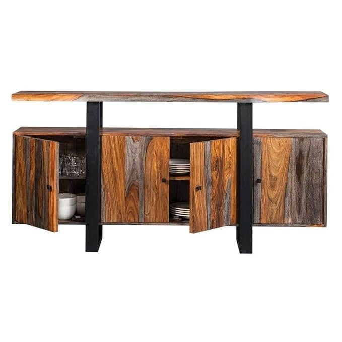Sideboard Cabinet for Living Room | Kitchen Cabinets 4 Door | Storage Unit for Bedroom