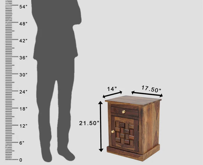 Pune One Drawer one Door Bedside Table