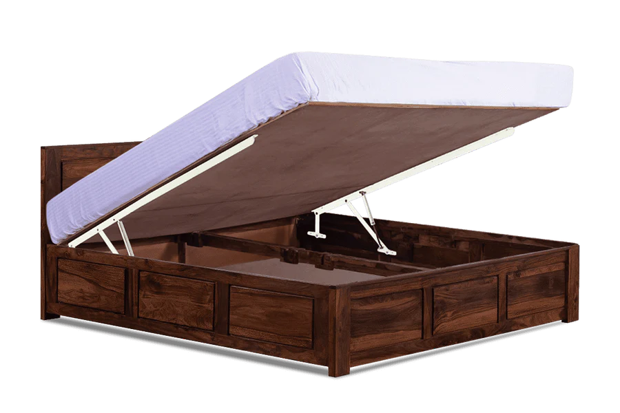 Solid Wood Essential Bed with Hydraulic Storage
