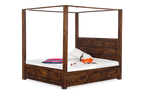 Nestora Solid Wood Poster Bed With Storage Home