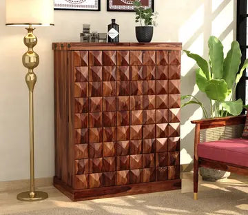 Auric Large Bar Cabinet Solid Wood Modern Style
