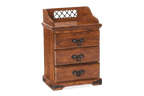 Solid Wood Jali 3 Drawer Bedside