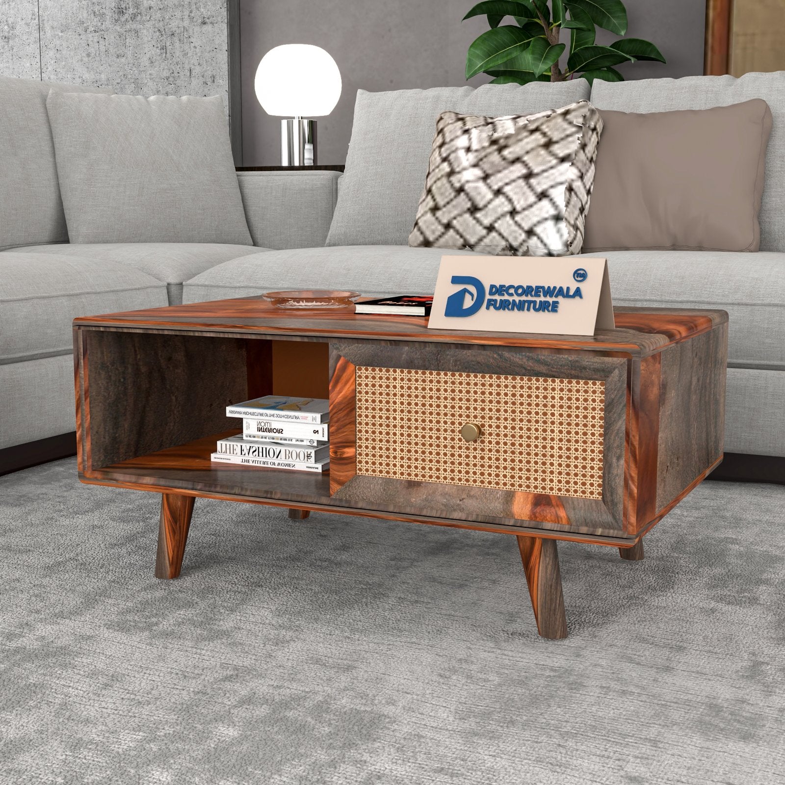 Cablera Solid Wood Drawer Coffee Table