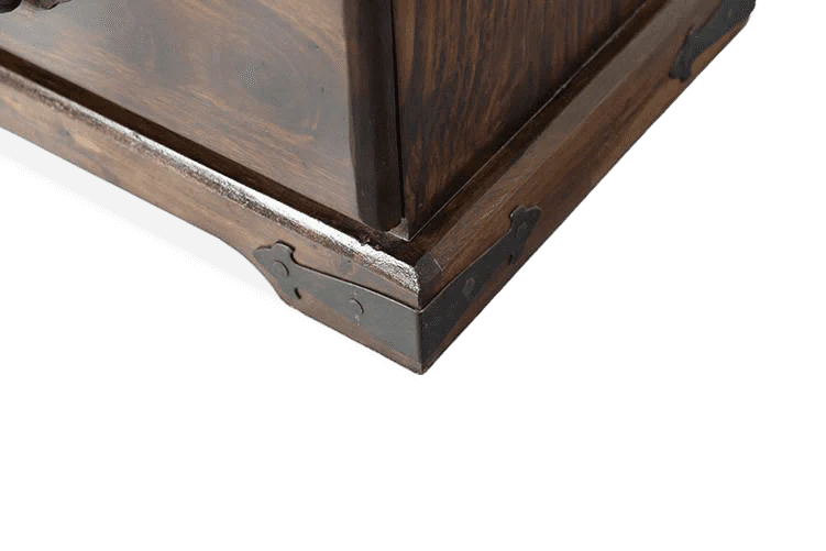 Solid Wood Jali 3 Drawer Bedside