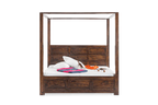 Nestora Solid Wood Poster Bed With Storage Home