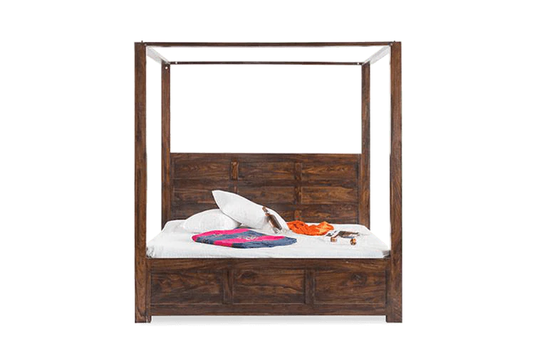 Nestora Solid Wood Poster Bed With Storage Home