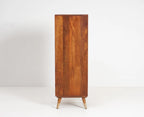 Boston Solid Wood Rattan Cane Tall Chest of Drawer 5 Drawer