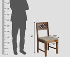 Frankfurt Sheesham Wood 6 Seater Dining Table Set with 4 Chair & 1 Bench for Dining Room