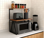 Ascot Engineered Wood Microwave Stand With 2 Tier Kitchen Organizer Storage