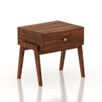 Lyon Solid Sheesham Wood Bedside Table With One Drawer
