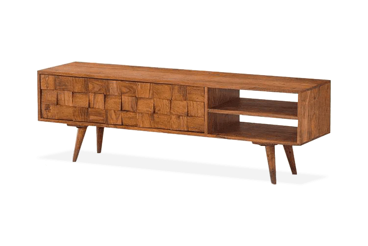 Solid Wood Million Tv Unit with 2 Doors & Shelf