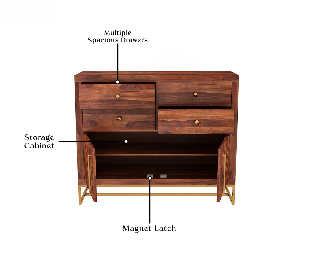 Jett 4-Drawer Wooden Chest Of Drawers