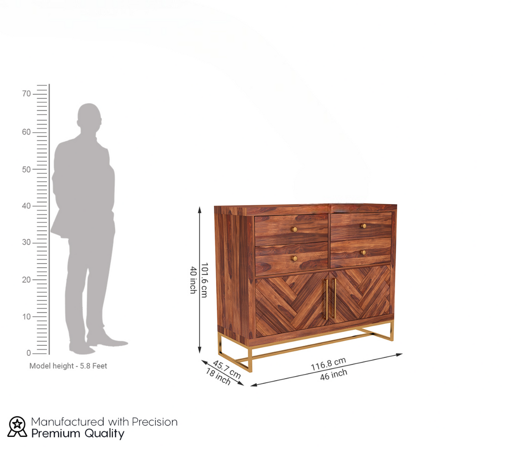 Jett 4-Drawer Wooden Chest Of Drawers