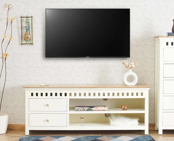 Alexandria Solid Wood TV Cabinet- 2 Drawer