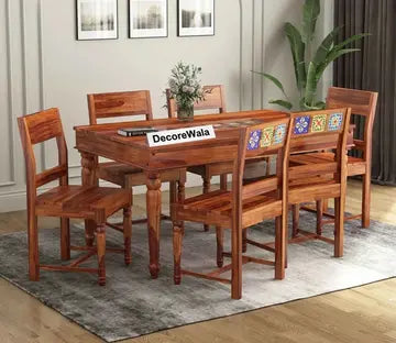 Boho 6 Seater Dining Table Set