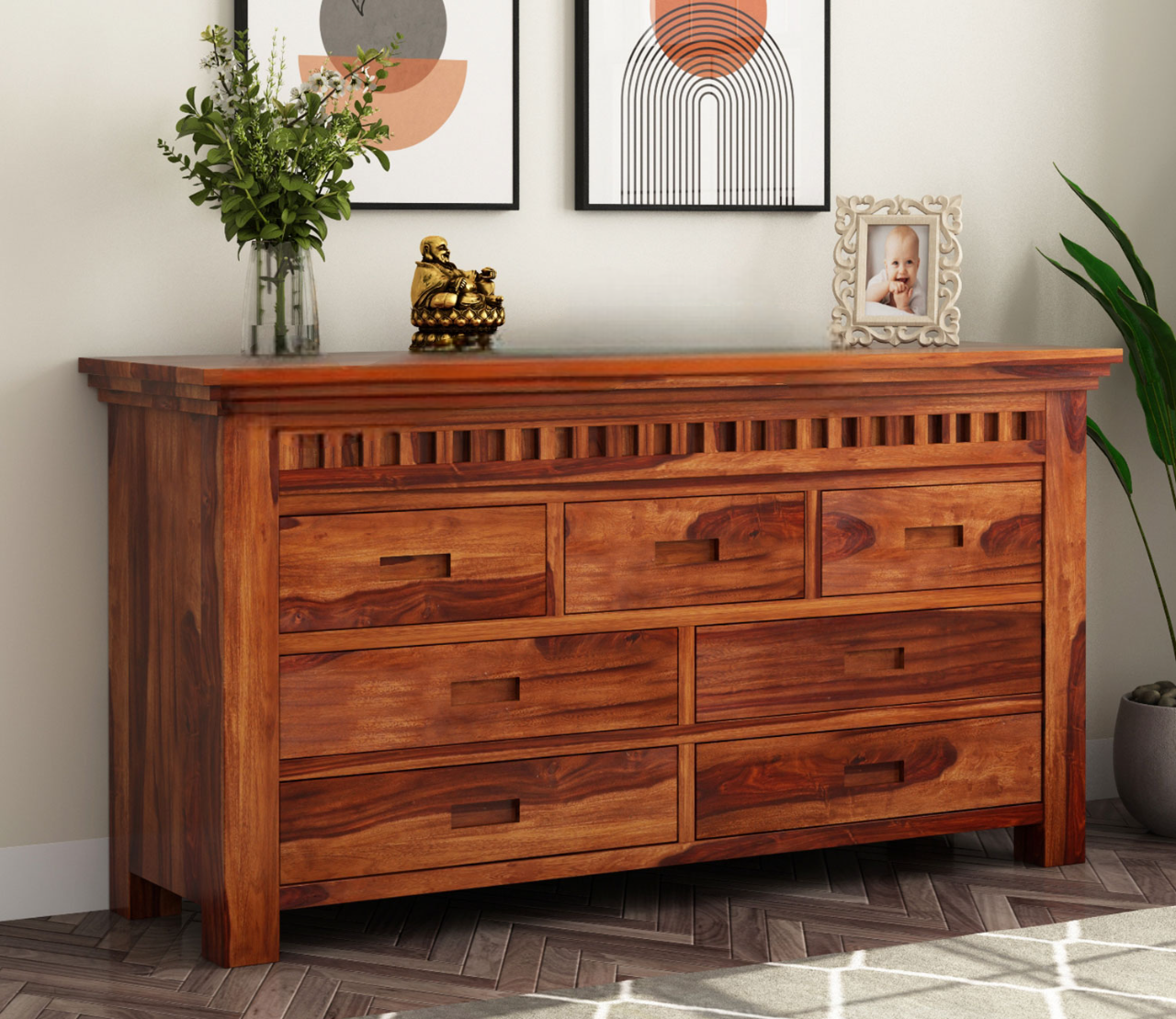 Adolph 7-Drawer Wooden Chest Of Drawers
