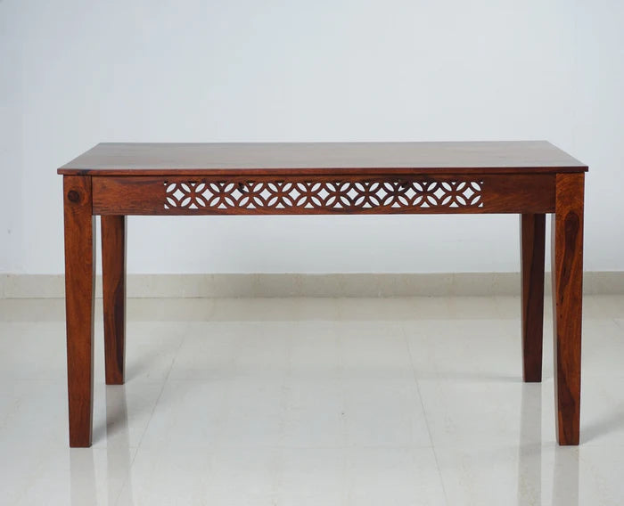 Perth Solid Wood 6 Seater Square Dining Table Set with 6 Chair for Dining Room