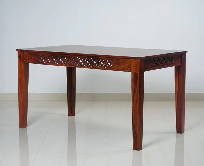 Perth Solid Wood 6 Seater Square Dining Table Set with 6 Chair for Dining Room