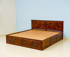Singapore Solid Wood King Size Bed with Box Storage
