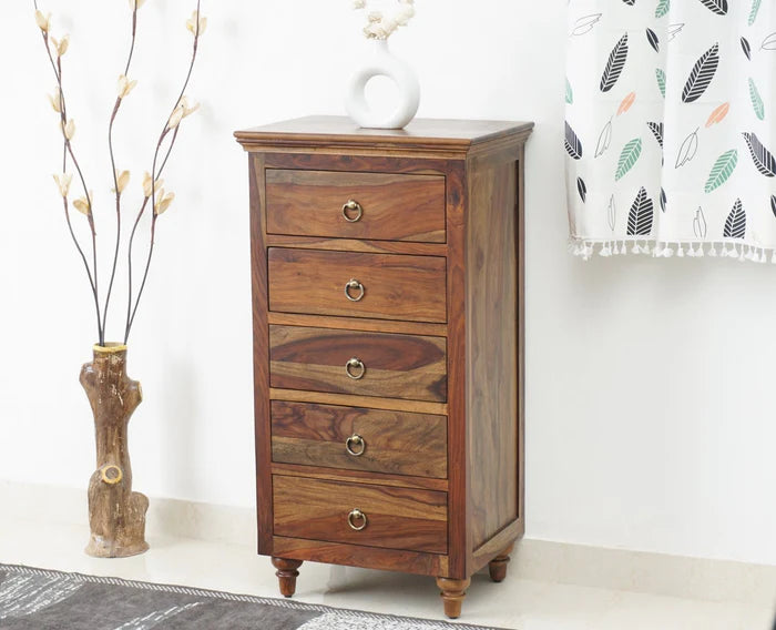 Belgium Sheesham Wood Tall Chest Of Drawer