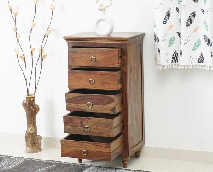 Belgium Sheesham Wood Tall Chest Of Drawer