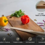 Naturaft Natural Mango Wood Handcrafted Non Slip Chopping Board