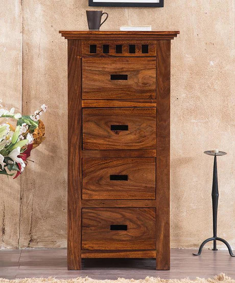 Solid Wood Kuber Tall Chest of Drawers